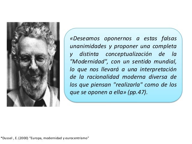 europa modernidad y eurocentrismo dussel